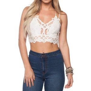 BuddyLove White Lace Bralette M NWT